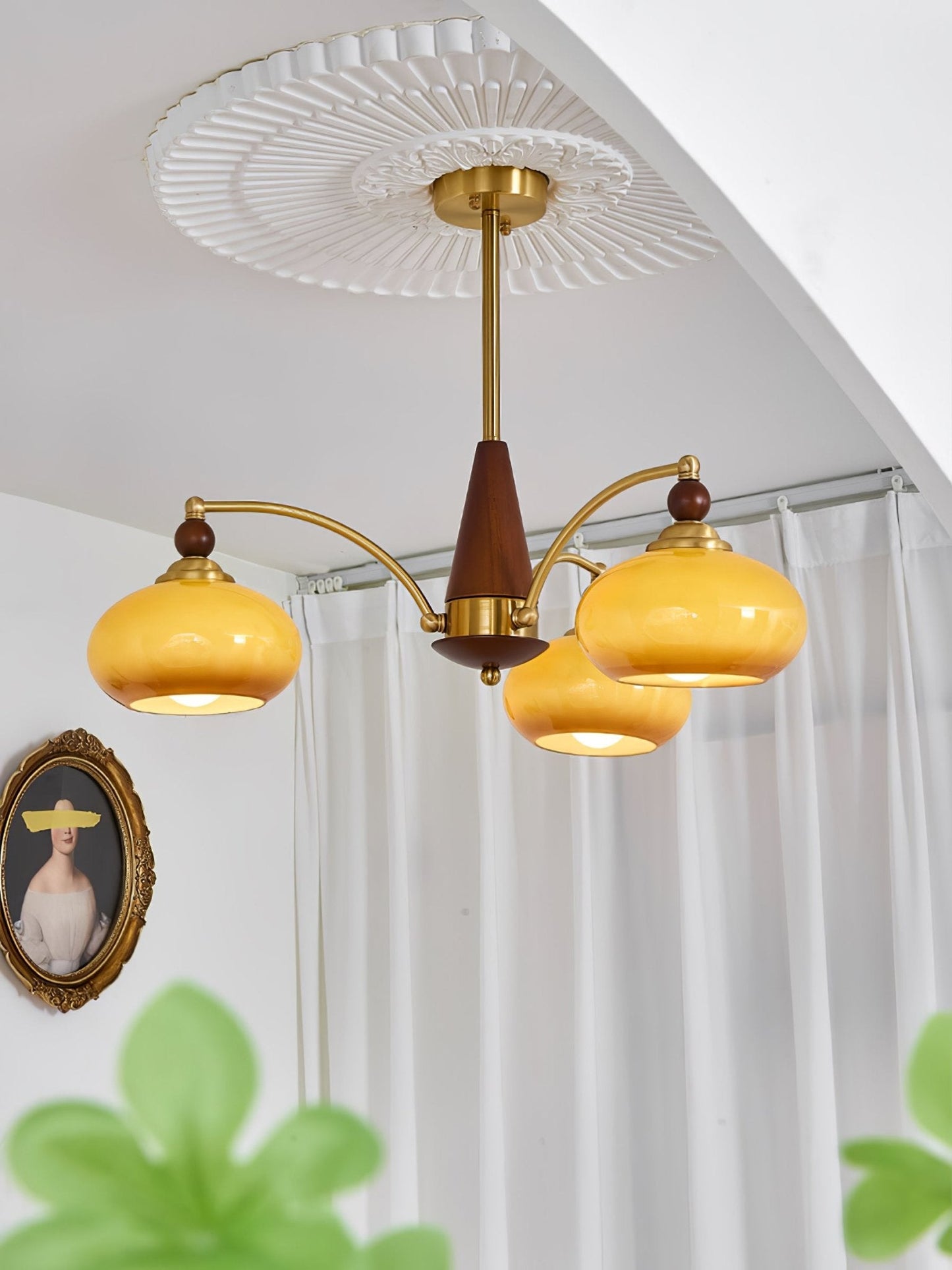 Elegant Retro Calliope Chandelier with Adjustable Lighting & Vintage D