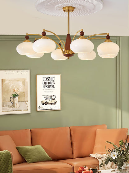 Elegant Retro Calliope Chandelier with Adjustable Lighting & Vintage D