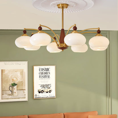 Elegant Retro Calliope Chandelier with Adjustable Lighting & Vintage D