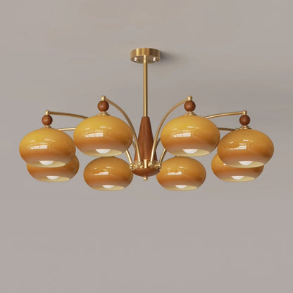 Elegant Retro Calliope Chandelier with Adjustable Lighting & Vintage D