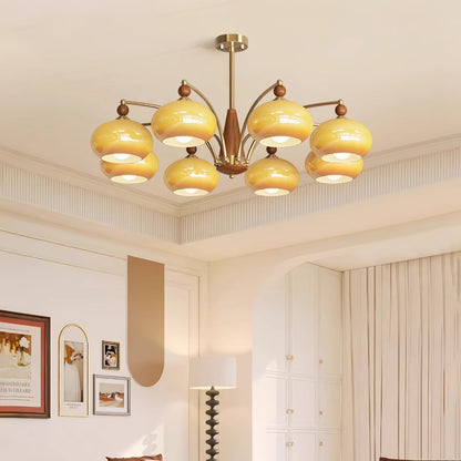 Elegant Retro Calliope Chandelier with Adjustable Lighting & Vintage D