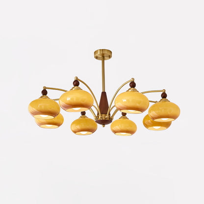 Elegant Retro Calliope Chandelier with Adjustable Lighting & Vintage D