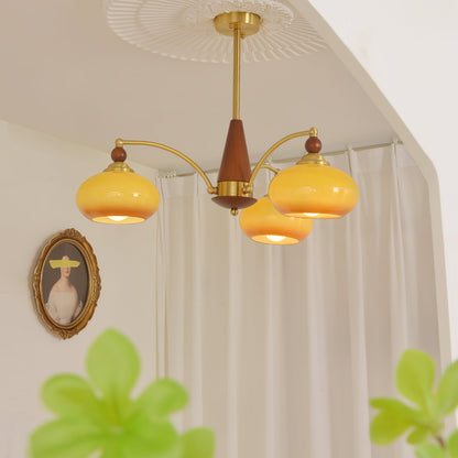 Elegant Retro Calliope Chandelier with Adjustable Lighting & Vintage D