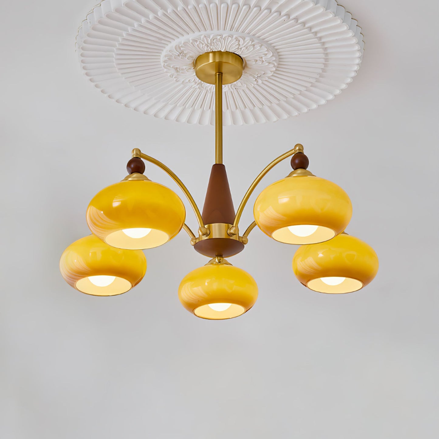 Elegant Retro Calliope Chandelier with Adjustable Lighting & Vintage D
