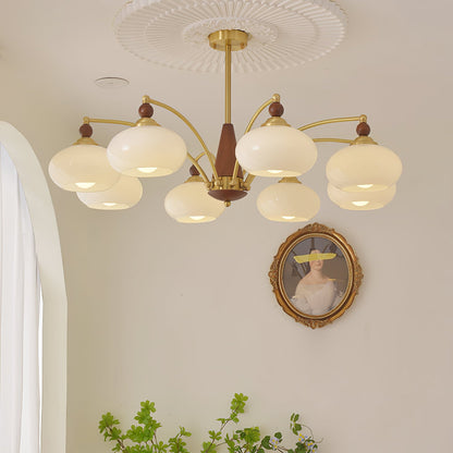 Elegant Retro Calliope Chandelier with Adjustable Lighting & Vintage D