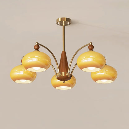 Elegant Retro Calliope Chandelier with Adjustable Lighting & Vintage D