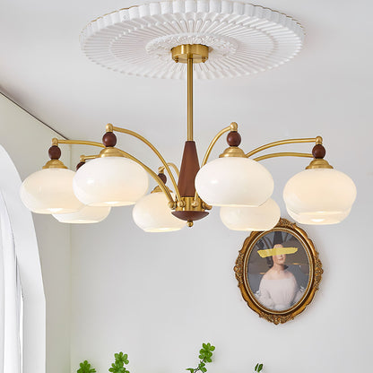 Elegant Retro Calliope Chandelier with Adjustable Lighting & Vintage D