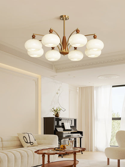 Elegant Retro Calliope Chandelier with Adjustable Lighting & Vintage D