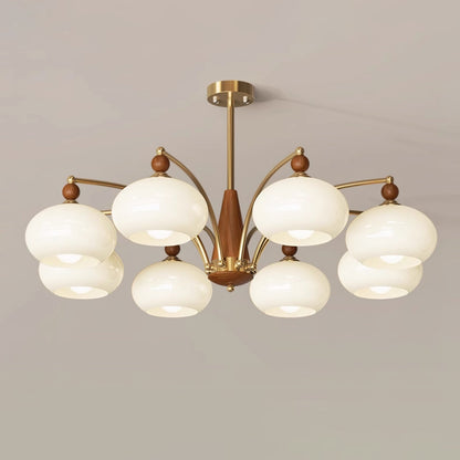 Elegant Retro Calliope Chandelier with Adjustable Lighting & Vintage D