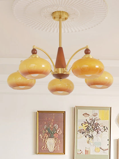 Elegant Retro Calliope Chandelier with Adjustable Lighting & Vintage D