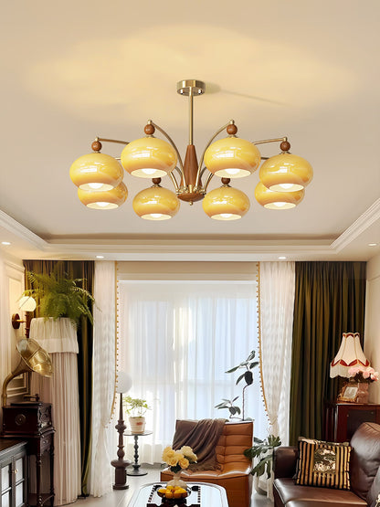 Elegant Retro Calliope Chandelier with Adjustable Lighting & Vintage D