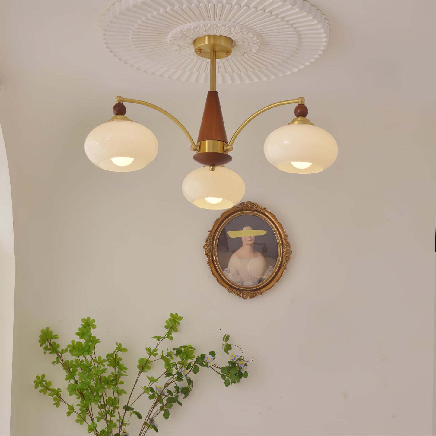Elegant Retro Calliope Chandelier with Adjustable Lighting & Vintage D