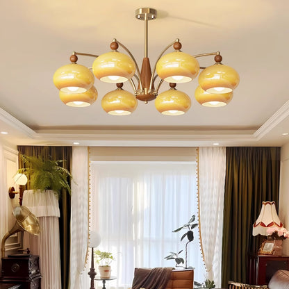 Elegant Retro Calliope Chandelier with Adjustable Lighting & Vintage D
