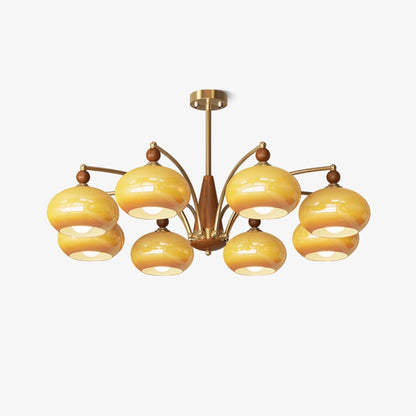 Elegant Retro Calliope Chandelier with Adjustable Lighting & Vintage D