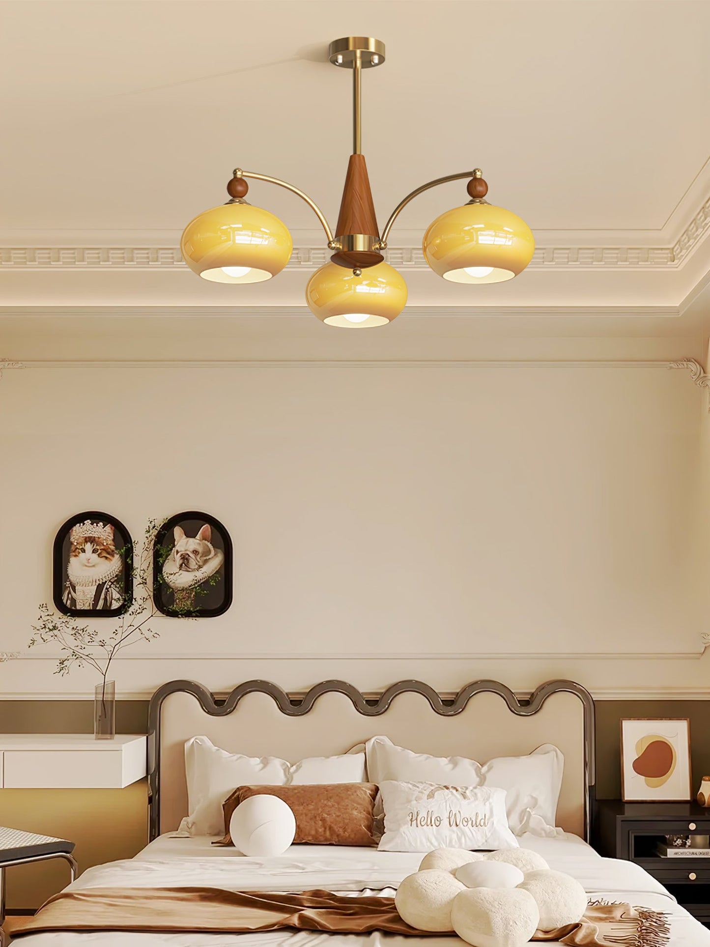 Elegant Retro Calliope Chandelier with Adjustable Lighting & Vintage D