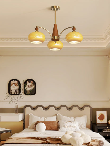 Elegant Retro Calliope Chandelier with Adjustable Lighting & Vintage D