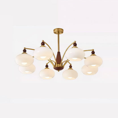 Elegant Retro Calliope Chandelier with Adjustable Lighting & Vintage D