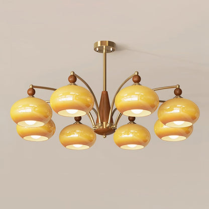 Elegant Retro Calliope Chandelier with Adjustable Lighting & Vintage D