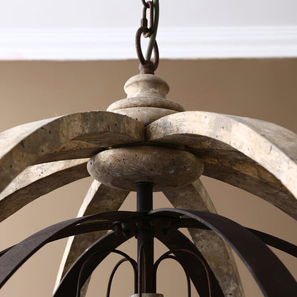 Vintage Globe Weathered Chandelier with Adjustable Brightness & Unique