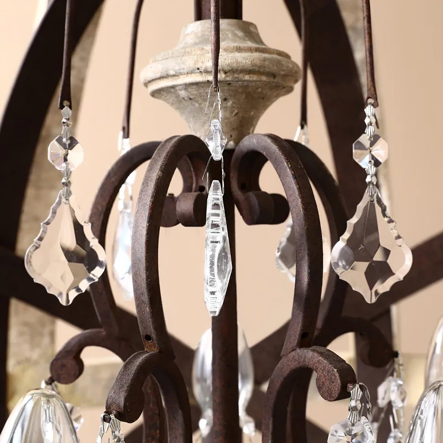 Vintage Globe Weathered Chandelier with Adjustable Brightness & Unique