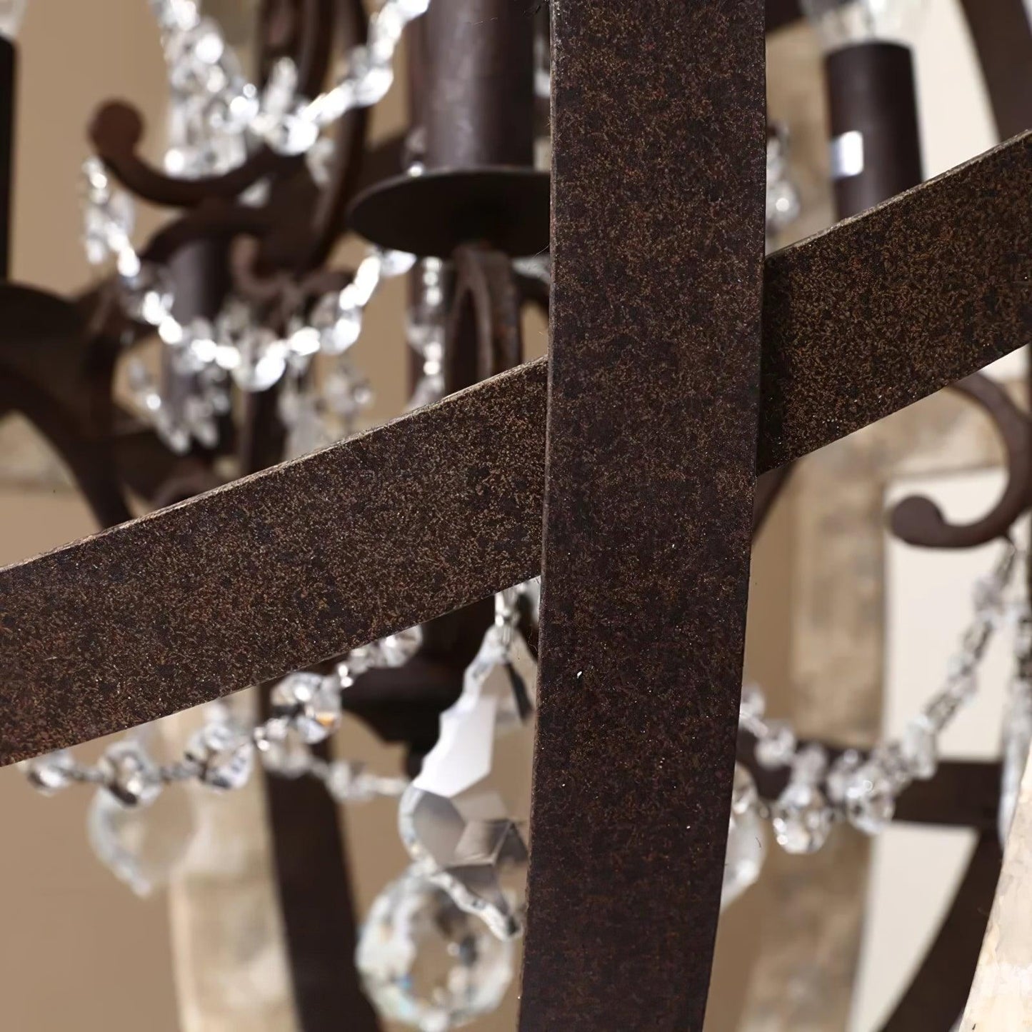 Vintage Globe Weathered Chandelier with Adjustable Brightness & Unique