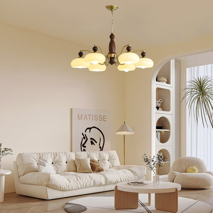 Revival Crown Chandelier - Elegant Design with Adjustable Height & LED