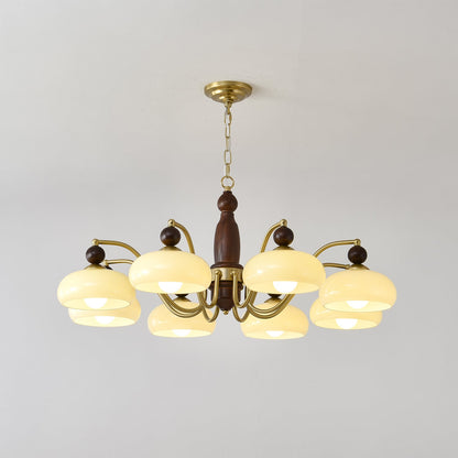 Revival Crown Chandelier - Elegant Design with Adjustable Height & LED