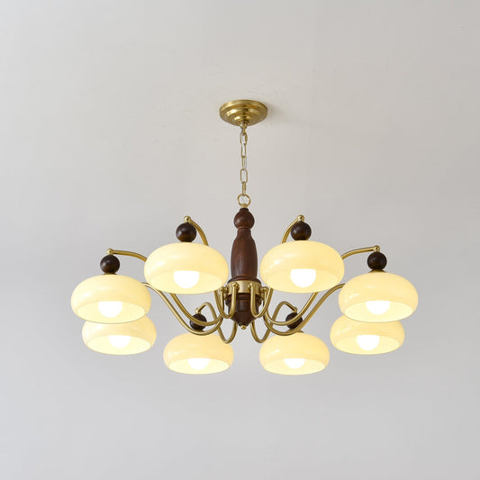 Revival Crown Chandelier - Elegant Design with Adjustable Height & LED