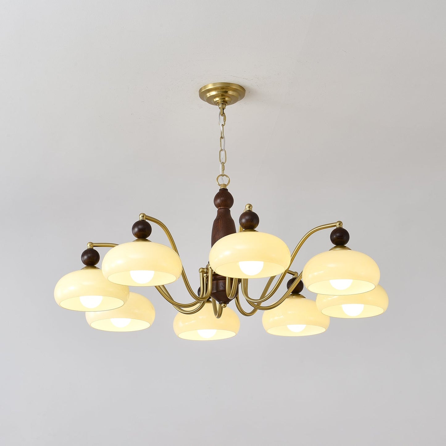 Revival Crown Chandelier - Elegant Design with Adjustable Height & LED