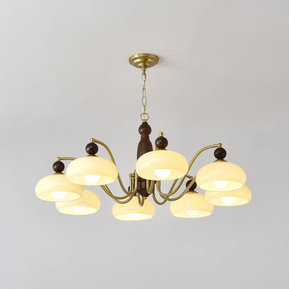 Revival Crown Chandelier - Elegant Design with Adjustable Height & LED
