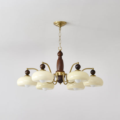 Revival Crown Chandelier - Elegant Design with Adjustable Height & LED