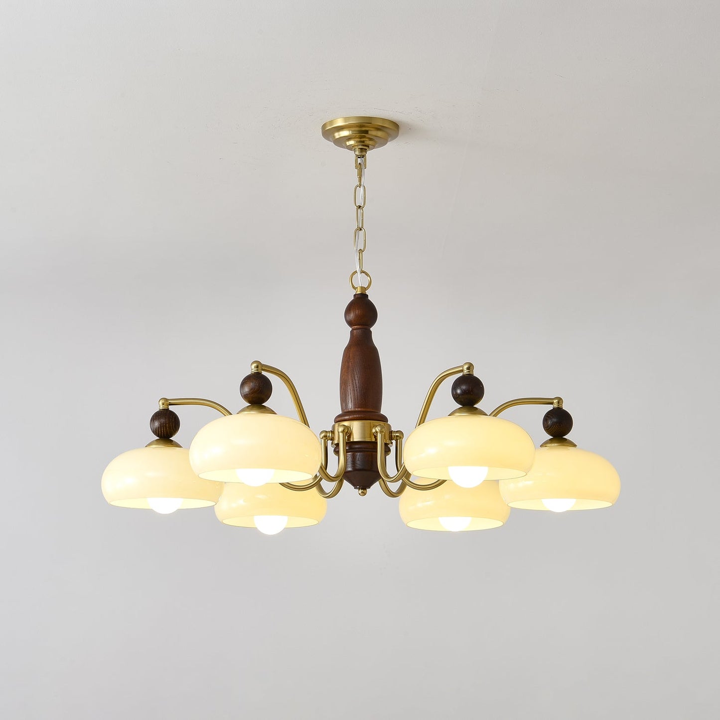 Revival Crown Chandelier - Elegant Design with Adjustable Height & LED