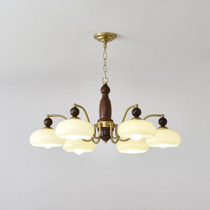 Revival Crown Chandelier - Elegant Design with Adjustable Height & LED