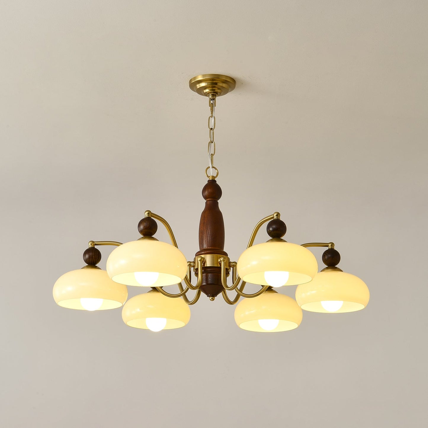 Revival Crown Chandelier - Elegant Design with Adjustable Height & LED