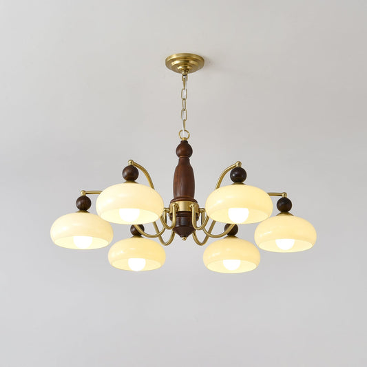 Revival Crown Chandelier - Elegant Design with Adjustable Height & LED