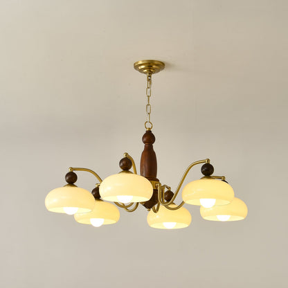 Revival Crown Chandelier - Elegant Design with Adjustable Height & LED