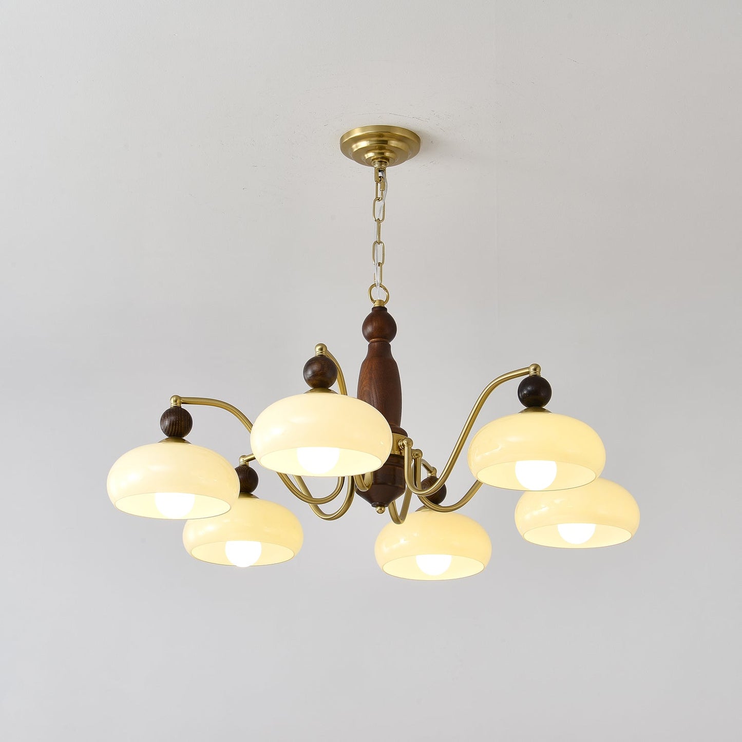 Revival Crown Chandelier - Elegant Design with Adjustable Height & LED
