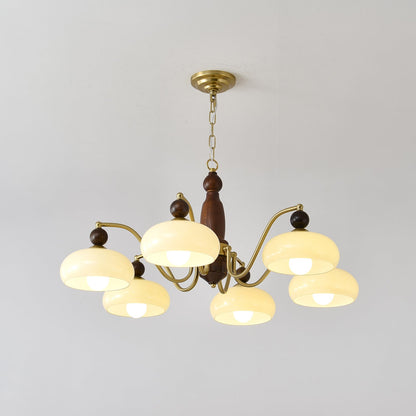 Revival Crown Chandelier - Elegant Design with Adjustable Height & LED