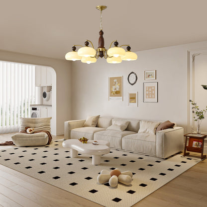 Revival Crown Chandelier - Elegant Design with Adjustable Height & LED