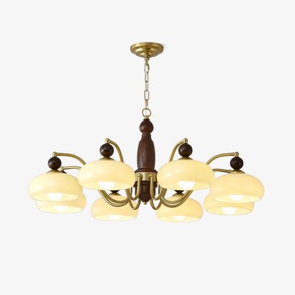 Revival Crown Chandelier - Elegant Design with Adjustable Height & LED