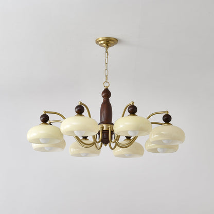 Revival Crown Chandelier - Elegant Design with Adjustable Height & LED