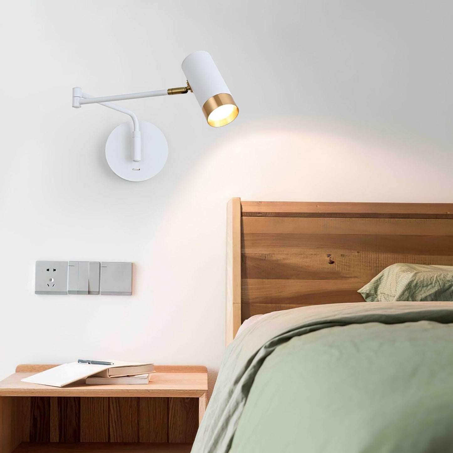 Ridge Arm Wall Lamp - Adjustable Angle & Energy-Efficient LED Lighting