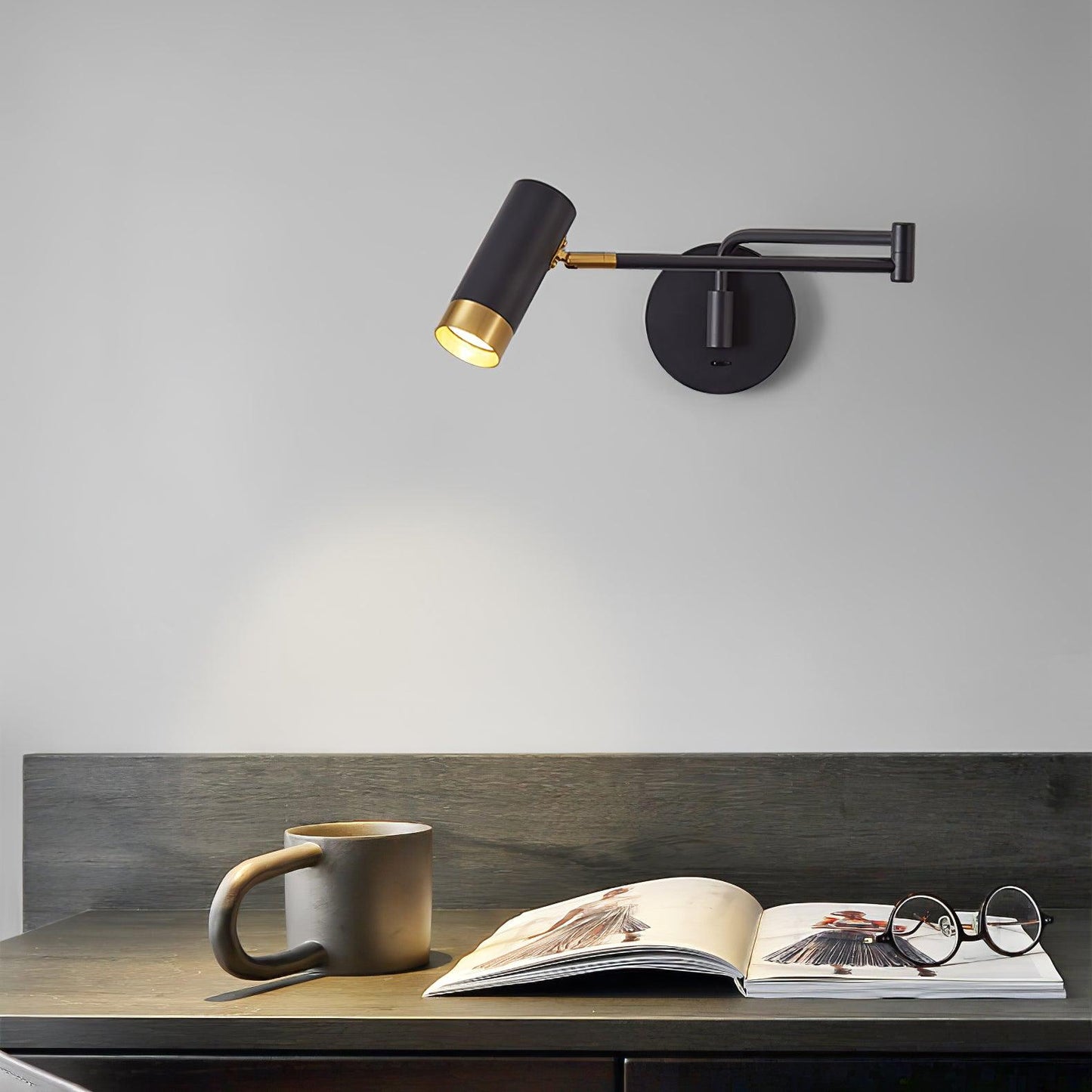 Ridge Arm Wall Lamp - Adjustable Angle & Energy-Efficient LED Lighting