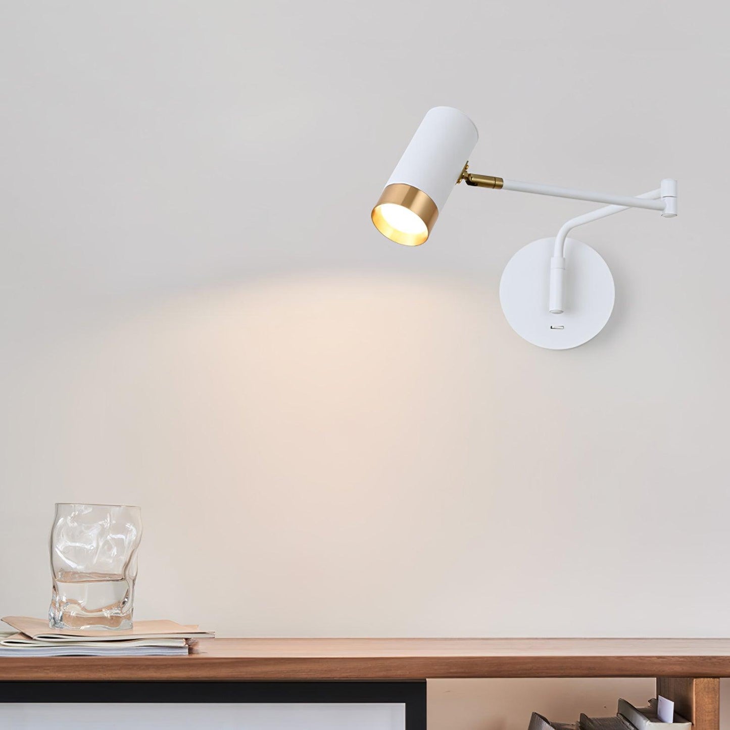 Ridge Arm Wall Lamp - Adjustable Angle & Energy-Efficient LED Lighting