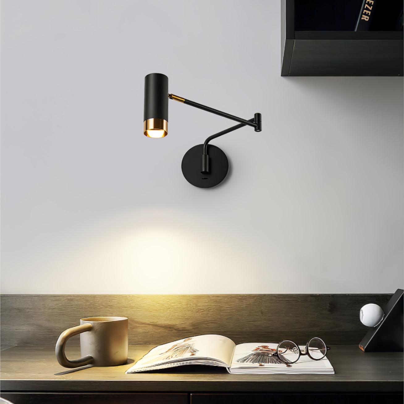 Ridge Arm Wall Lamp - Adjustable Angle & Energy-Efficient LED Lighting