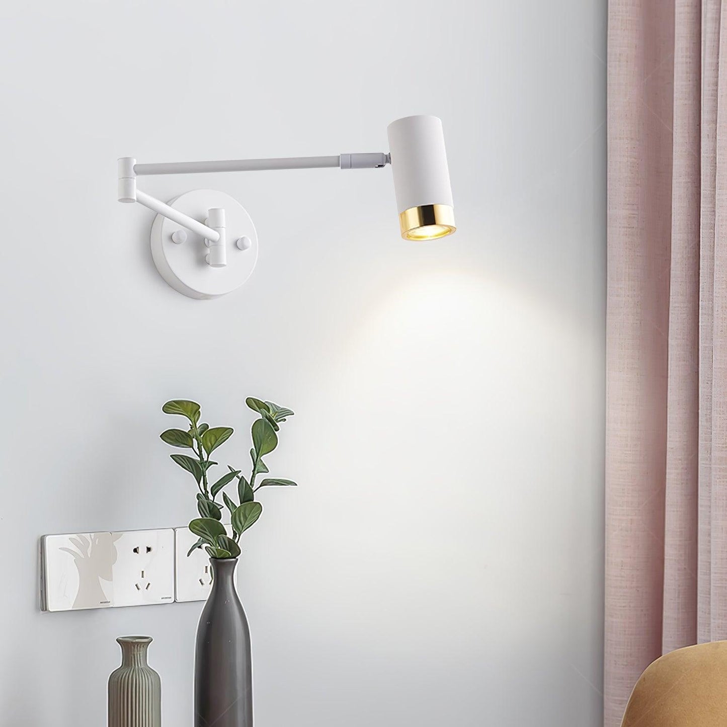 Ridge Arm Wall Lamp - Adjustable Angle & Energy-Efficient LED Lighting
