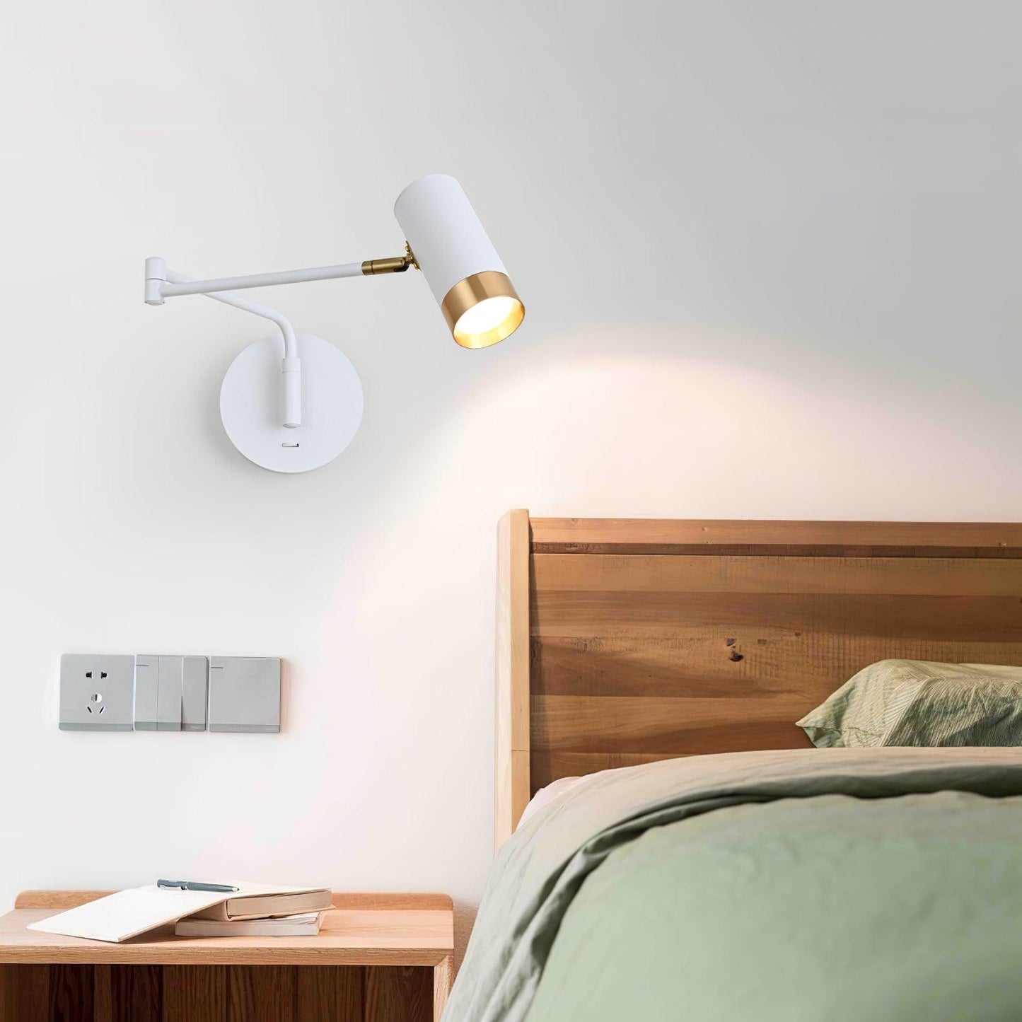 Ridge Arm Wall Lamp - Adjustable Angle & Energy-Efficient LED Lighting