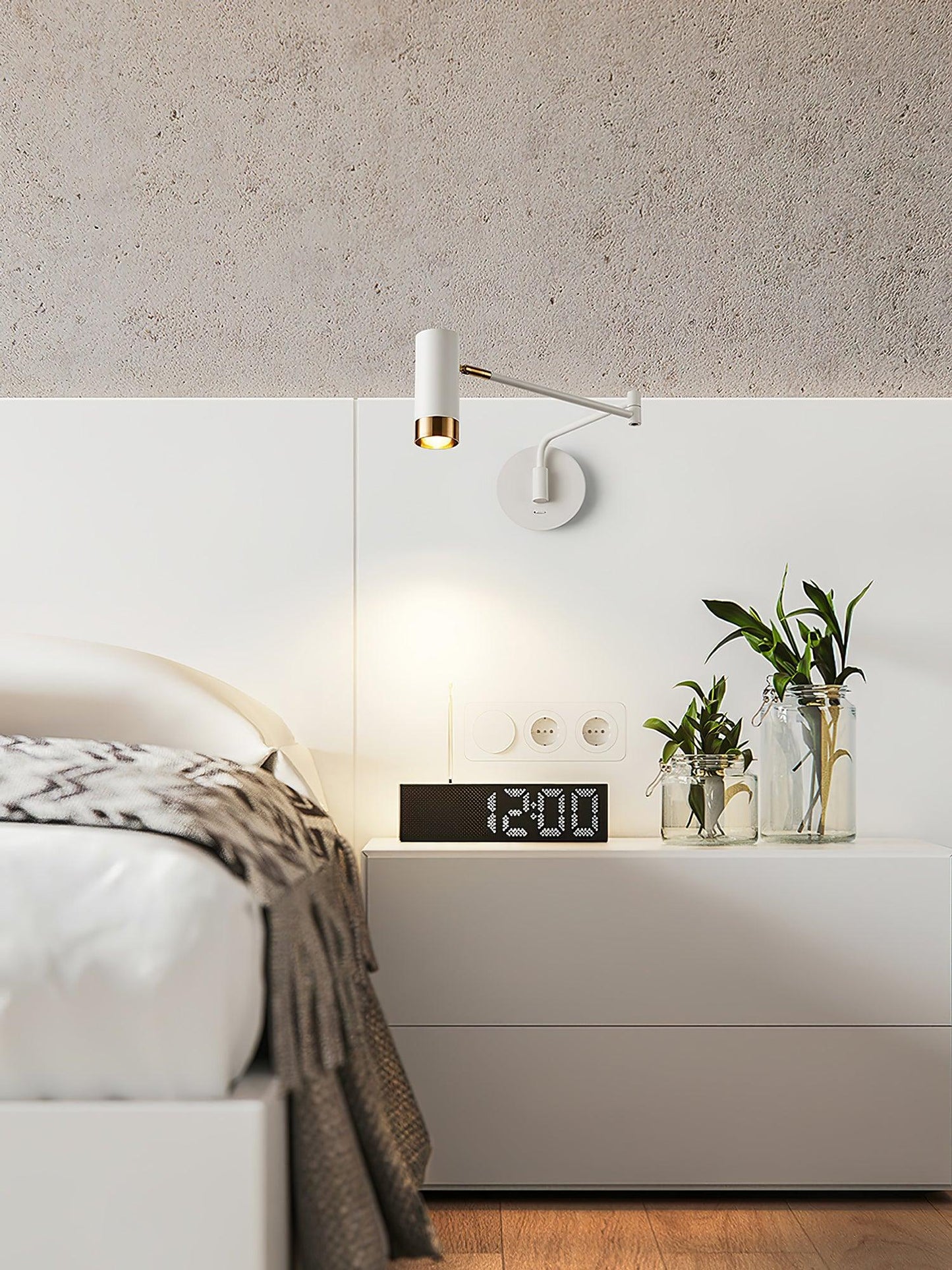 Ridge Arm Wall Lamp - Adjustable Angle & Energy-Efficient LED Lighting