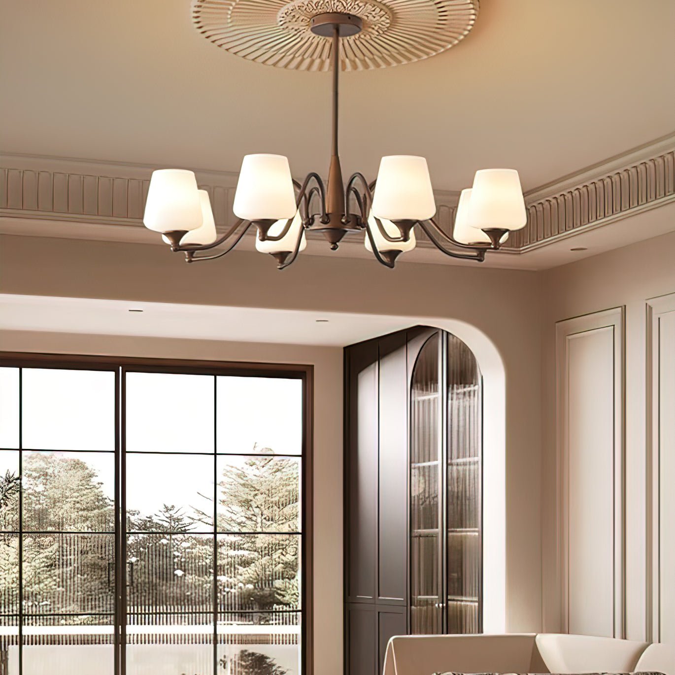 Ridge Chandelier - Elegant Lighting Fixture with Adjustable Height & L
