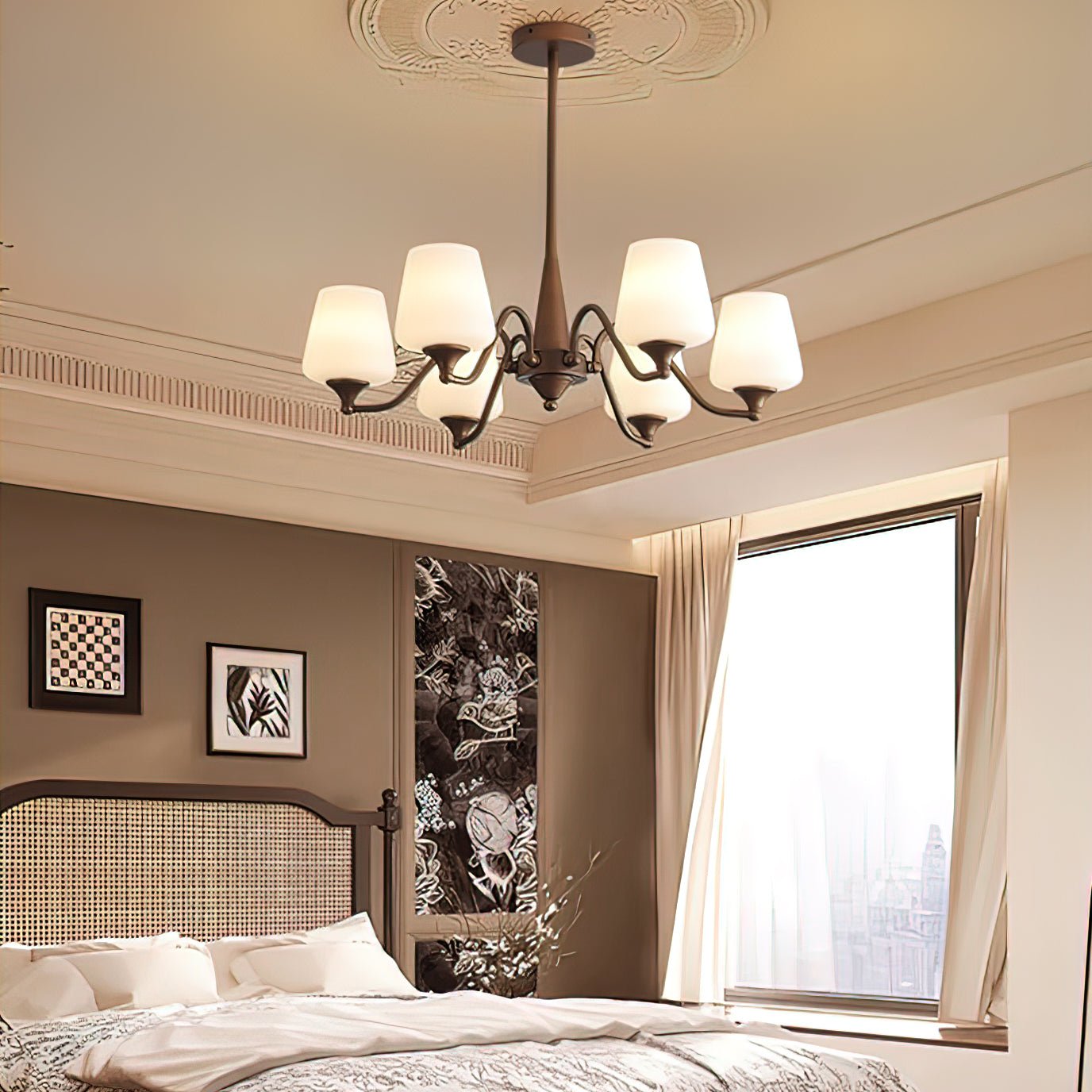 Ridge Chandelier - Elegant Lighting Fixture with Adjustable Height & L